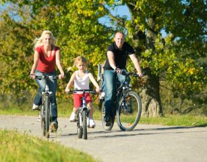 Fietsroute en familie